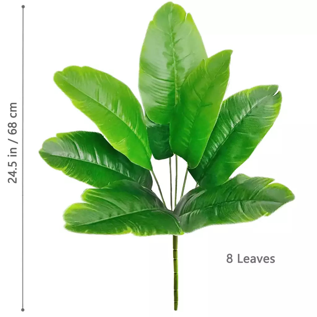 Palmeira tropical artificial 60-90-120cm(47,2 pol.) folhas de planta de banana falsa toque real planta de plástico strelitzia para jardim doméstico