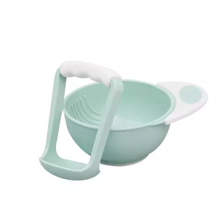 Tigela de moagem de comida para bebê, moedor infantil complementar de 2 peças, esmagando frutas, espremendo suco, moinhos de alimentação seguros e higiênicos