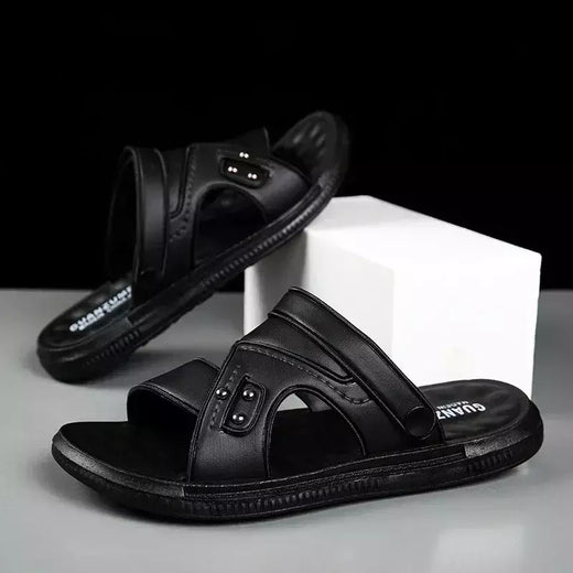 Sandálias de couro confortáveis masculinas, sapatos ao ar livre, marca original, tendência adulta, verão, 2024