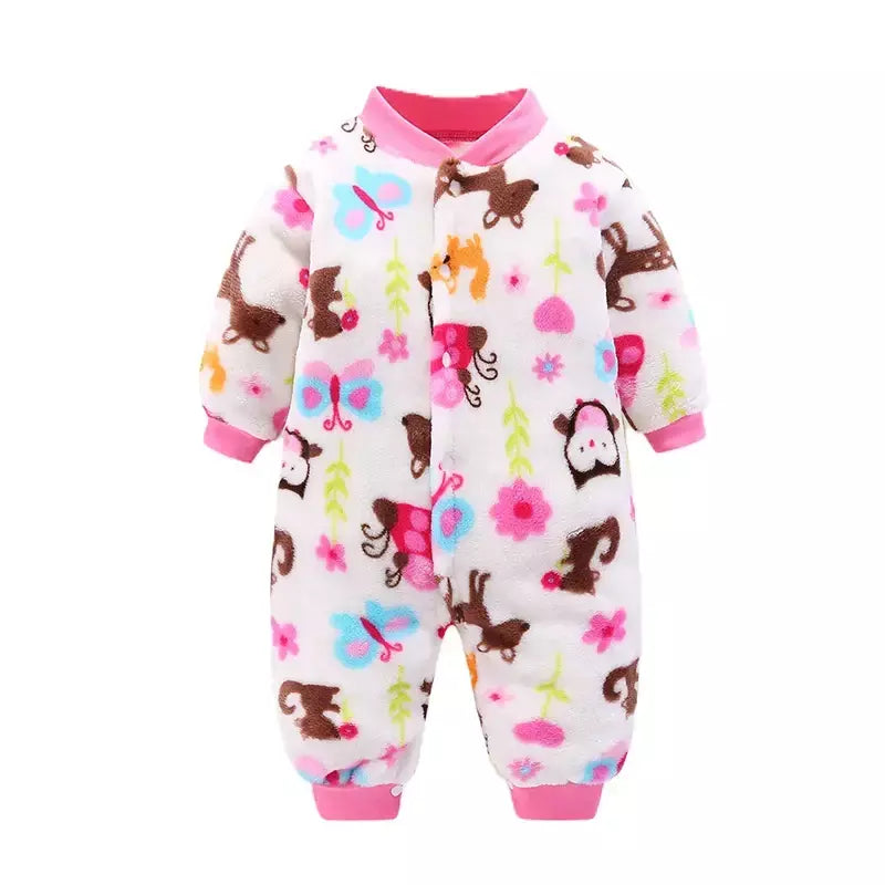 Bebê recém-nascido primavera inverno roupas jaqueta infantil para meninas macacão para meninos flanela macia bebe macacão roupas de bebê 0-18 meses