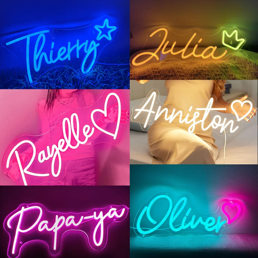 Nome personalizado sinal de néon adolescentes presentes de aniversário personalizado néon led sinal de nome usb regulável led néon decoração da parede luz