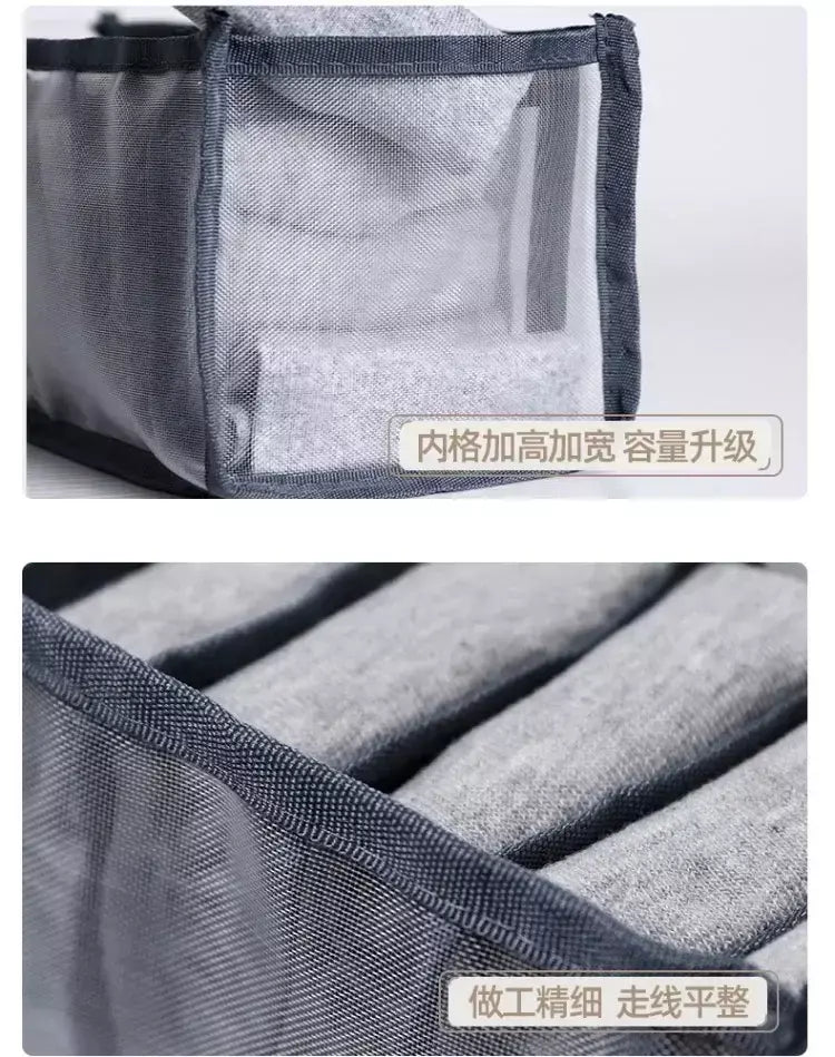 Organizador de gaveta para roupas íntimas, caixa de armazenamento dobrável, organizador de armário, divisor de gaveta para cuecas, meias, sutiã, caixas de armazenamento