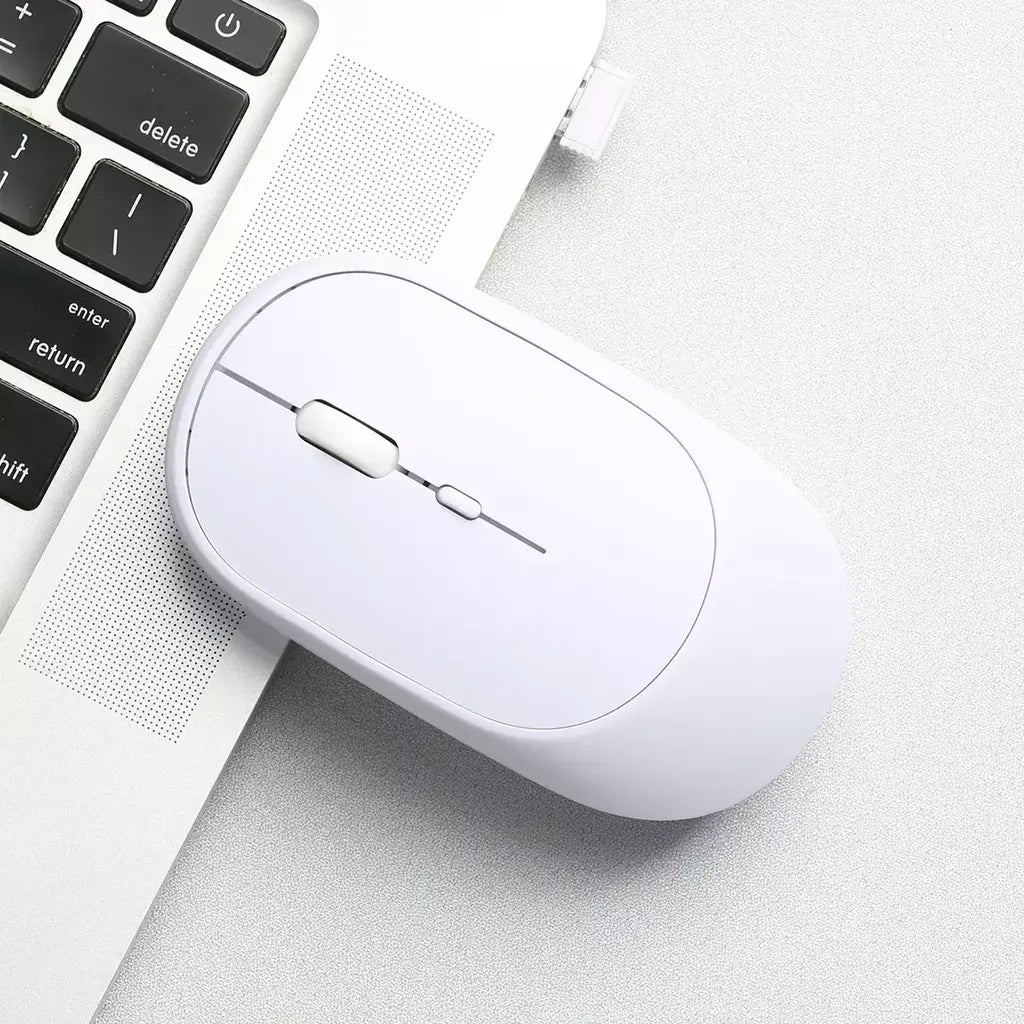 Mouse para jogos sem fio 2.4Gh, modos duplos, Bluetooth, consumo de energia ultrabaixo, compatível com PC, Mac, computadores, laptops, mudo