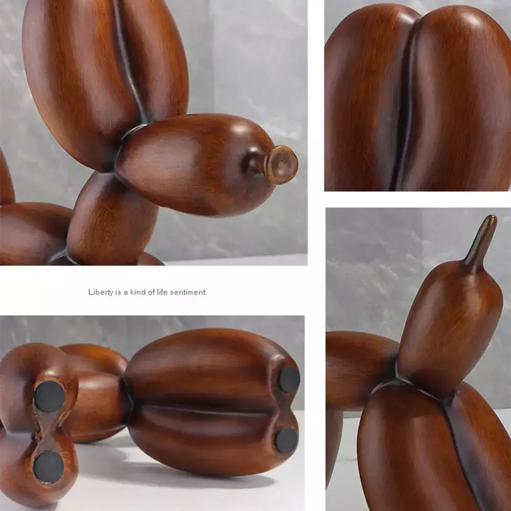 Balão de resina nórdica, ornamento abstrato de cachorro, escultura criativa, estátua de sala de estudo, acessórios de escritório para casa, decoração de festival