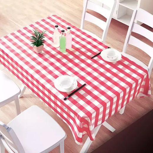 Toalha De Mesa Quadriculada Espessada Descartável, Vermelho, Festa De Casamento, Decoração De Casa