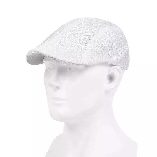 Bonés de jornaleiro de malha respirável masculino, chapéus de pintores britânicos, boné liso, boinas hip hop, primavera e verão