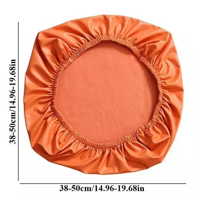 Capa de assento de cadeira de couro pu elástica 38-52cm para casa escritório hotel cadeira capa de assento protetor de assento de jantar slipcover