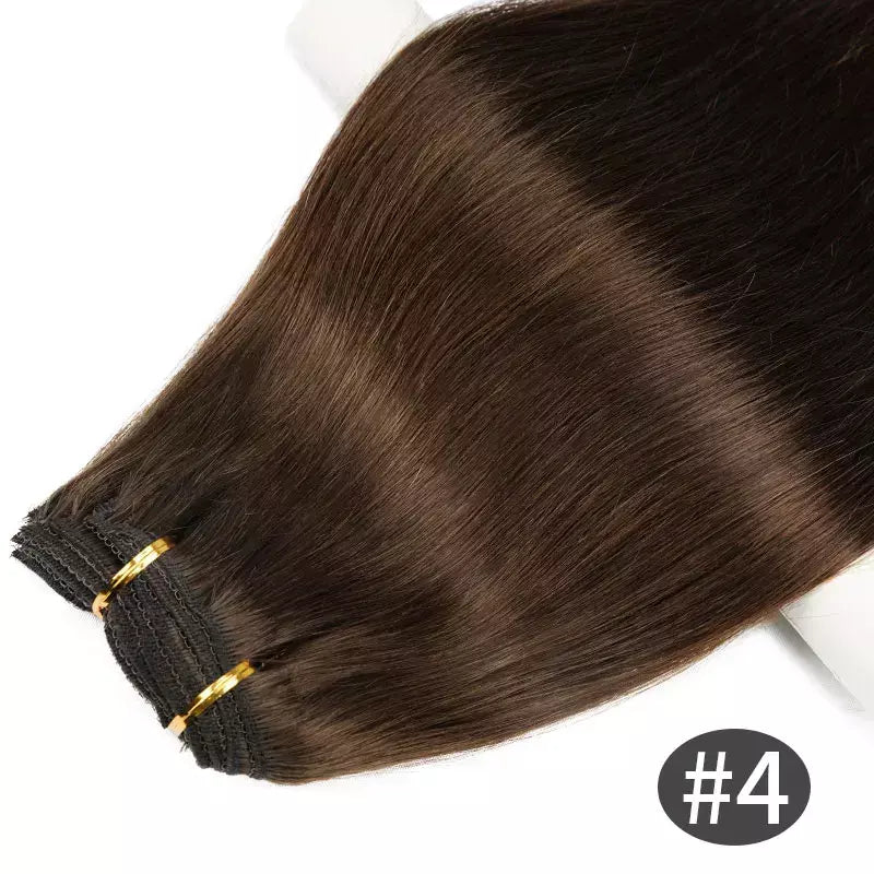 Doreen 160g 200g 240g série de volume máquina brasileira remy clipe reto em extensões de cabelo humano cabeça cheia 10 pçs 16 a 24 Polegada