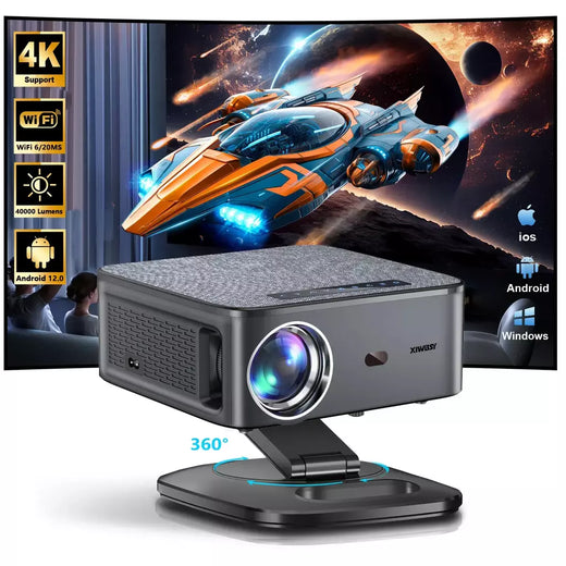 XWBSY 2025 T08 Projetor 40000Lumens Projetor Android 8K Decodificação Projetor AutoFocus Projetor LED 1080P Home Theater Beamer