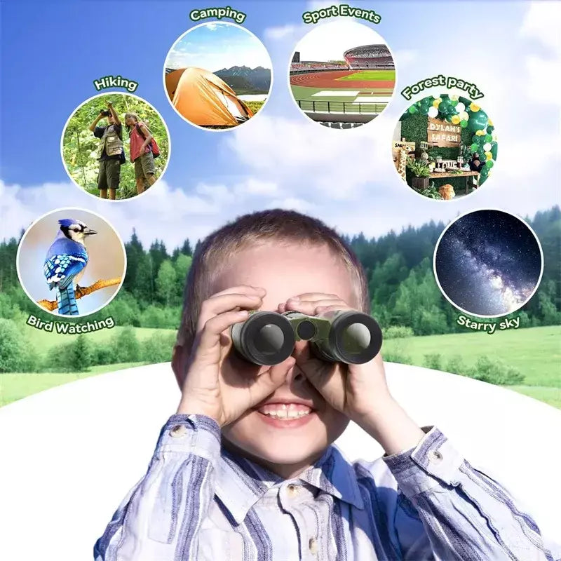1/2/5 pçs profissional crianças telescópio binocular crianças aprendizagem educacional telescópio observação de pássaros dobrável óptica telescópio