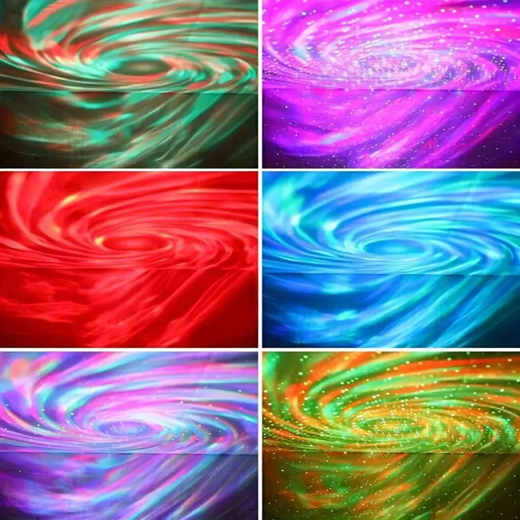 LED Starry Galaxy Luz Projetor, RGB Inteligente Controle Remoto, Estrela Aurora Lâmpada, USB Alimentado, Auto Rotação, Decoração Quarto Home, KTV