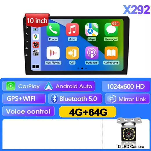 Android13 7 9 10 polegadas multimidia automotiva Car Radio GPS 2 din Rádio Receptor Estéreo Jogador carplay 64G Multimedia Player CarPlay sem fio Android Auto radio automotivo bluetooth Presente
