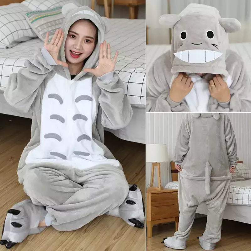 Mulheres e homens Ponto Animal Onesies, Pijama com capuz dos desenhos animados, Trajes de Halloween, Natal Onesie, adultos, Kigurumi