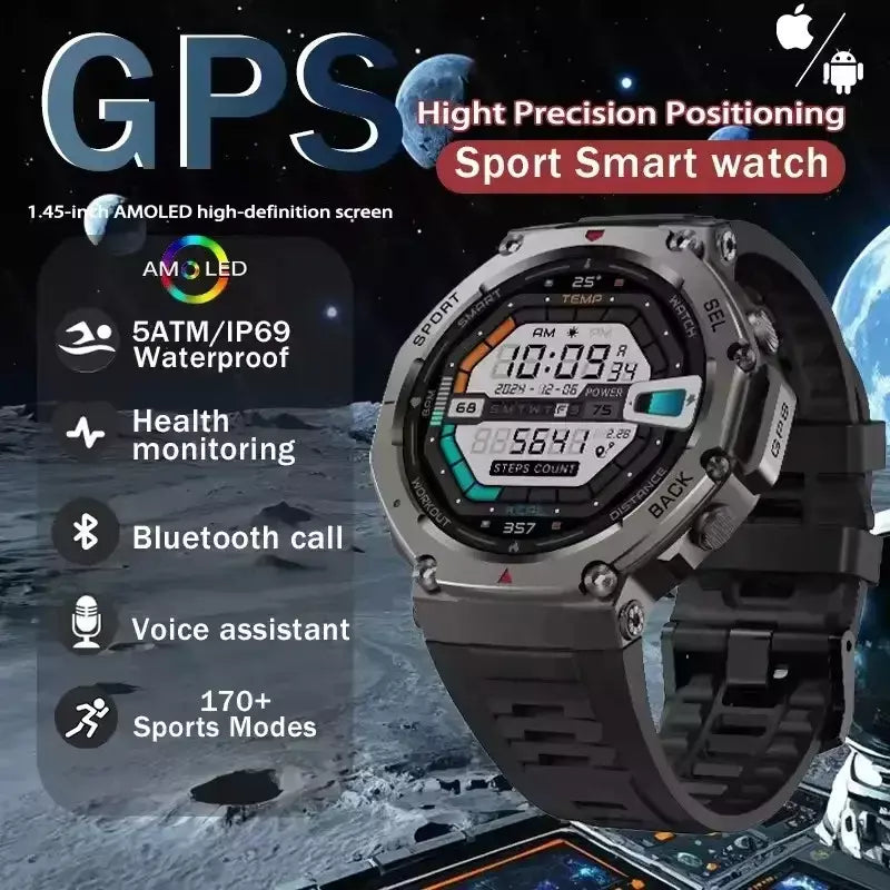 Xiaomi para original t-rex 3 2025 militar gps smartwatc bússola embutida altímetro 10atm à prova dwaterproof água esportes smartwatch das mulheres dos homens