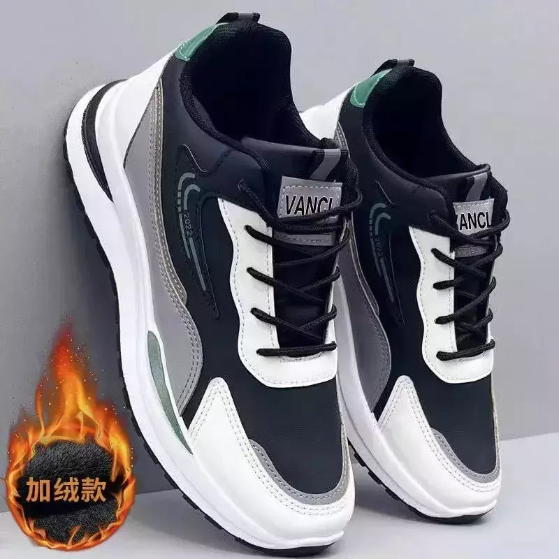 Sapato leve e respirável vulcanizado masculino, tênis de malha casual, calçado de caminhada antiderrapante, tênis, tendência