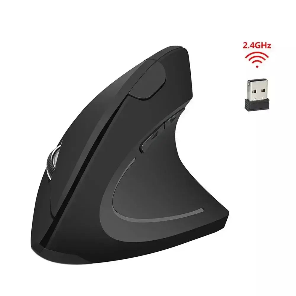 Mouse óptico vertical sem fio ergonômico, 2 ghz, 3 dpi ajustáveis, 800/1200/1600, 6 botões para laptop e computador desktop