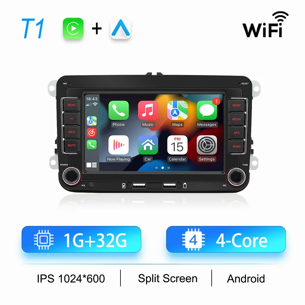 2din rádio do carro android para volkswagen golf 5 6 polo passat b6 b7 cc skoda jetta universal multimídia carplay wifi navegação gps