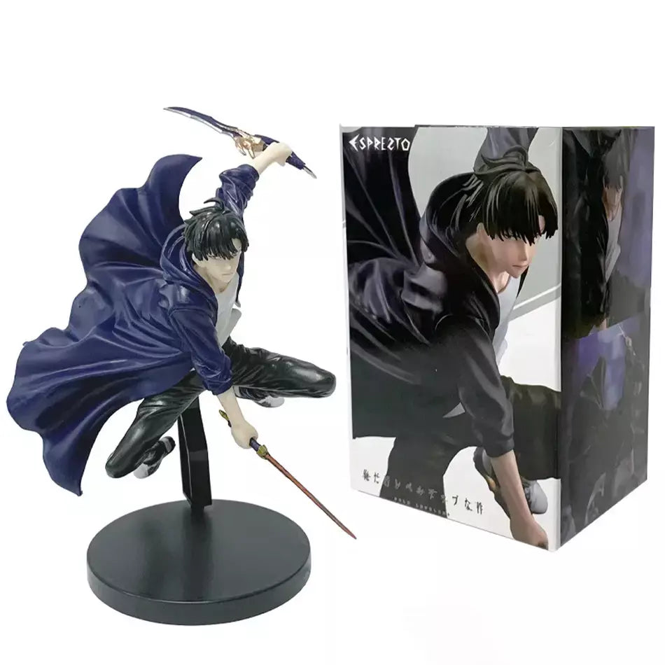 Em estoque solo nivelamento (versão anime) figura-sung jinwoo figura de ação 21cm pvc coletar modelo figura exibição anime mercadoria