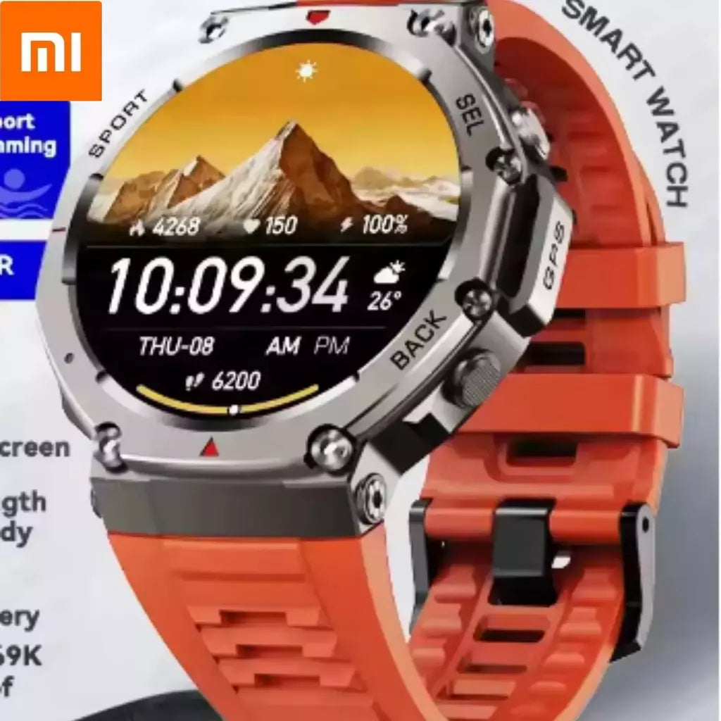 Xiaomi 2025 novo t-rex 3 gps smartwatch ultra masculino 10atm ip69k à prova dwaterproof água smartwatch bússola altímetro pulseira barométrica
