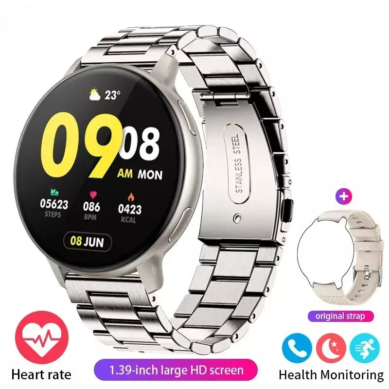 Xiaomi chamada relógio inteligente feminino mostrador personalizado relógios de aço masculino esportes rastreador fitness freqüência cardíaca smartwatch para android