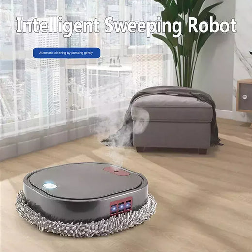Robô de esfregão inteligente recarregável, 3 em 1, Varredura molhada seca, Aspirador Mop, Spray Cleaner, Casa