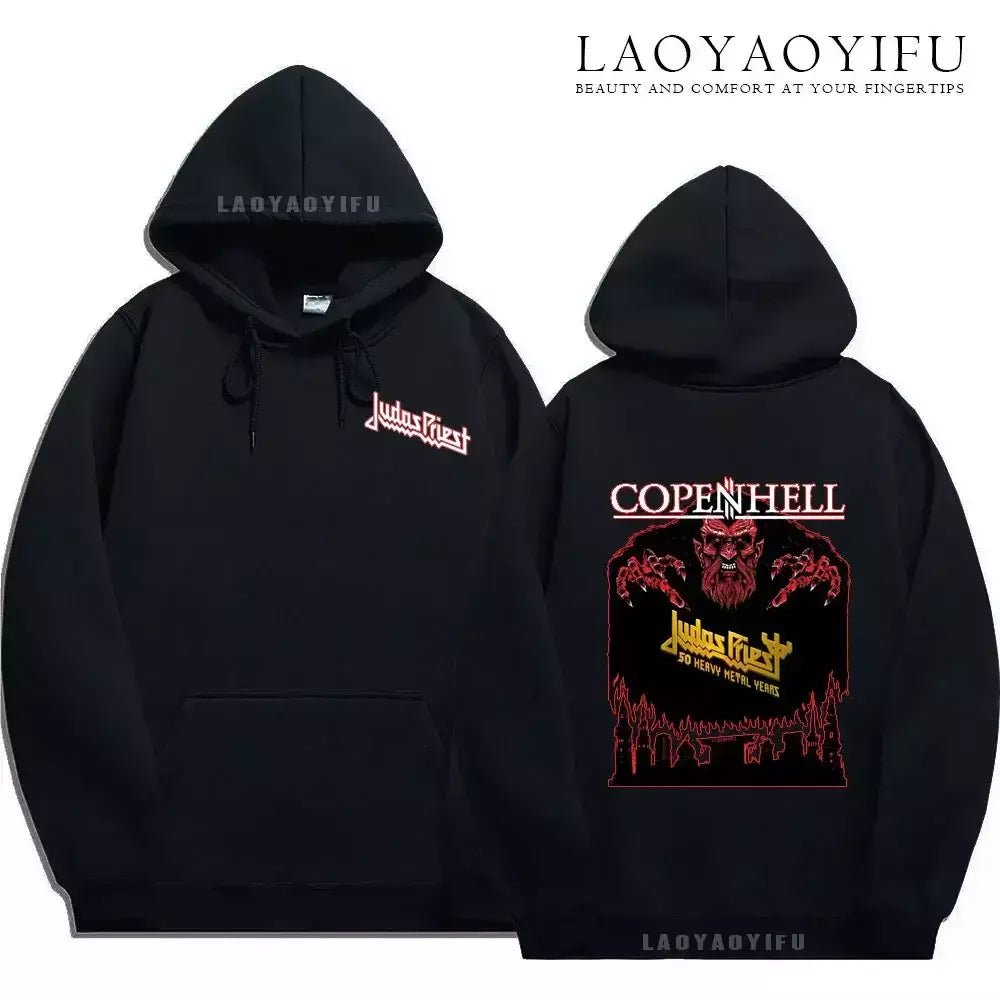 Moletom unissex Hard Rock Punk Metal Band, moletom Judas Priest Painkiller, masculino e feminino, manga comprida, Hot Compress, moda
