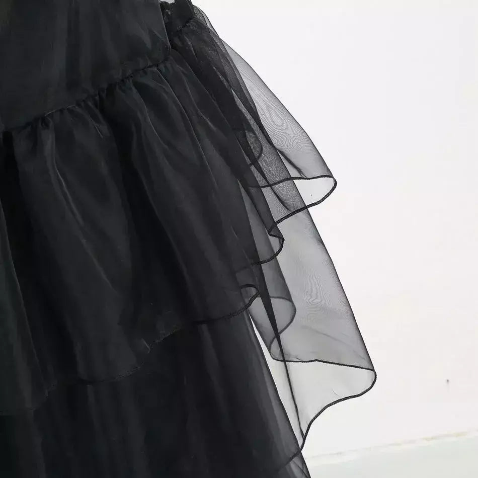 Crianças addams traje do bebê meninas família cosplay traje de halloween crianças família dança vestido preto quarta-feira pageant fantasia