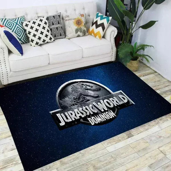 Jurassic park dinossauro dos desenhos animados tapetes antiderrapante área para sala de estar quarto pé almofada decoração, criança jogo tapete
