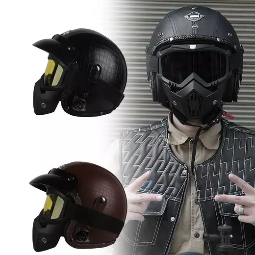 Dot rosto aberto casco moto acessórios da motocicleta dos homens capacetes de moto certificado retro capacete da motocicleta óculos gratuitos
