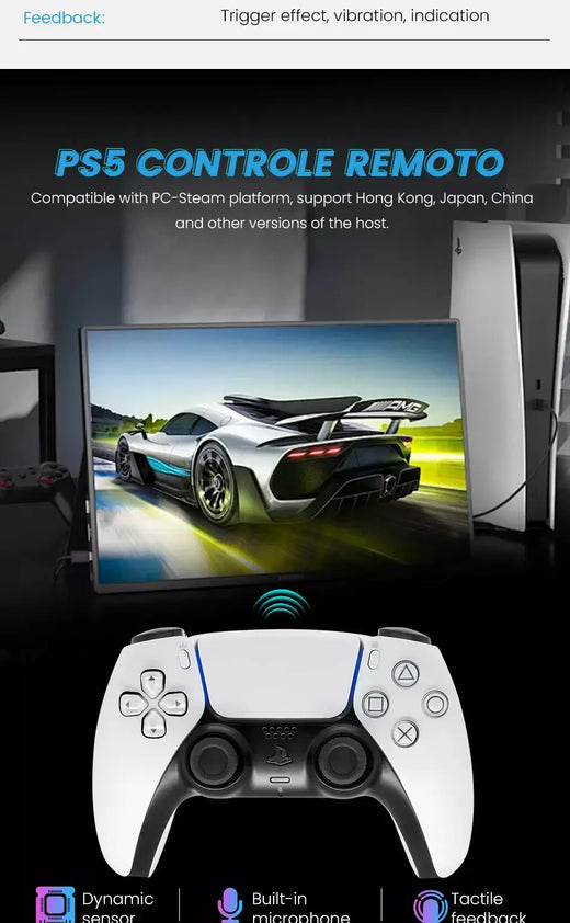 Controlador sem fio DualSense original PlayStation Ps5 para console de jogos Sony PS5