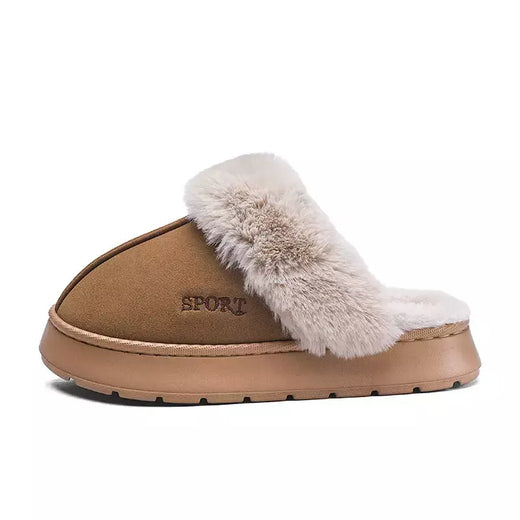 Chinelos de algodão antiderrapante confortáveis para homens e mulheres, sapatos de pelúcia quente para casa, interior, exterior, quarto, inverno