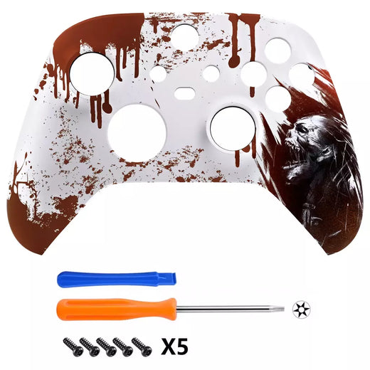 EXtremeRate Substituição Carcaça Frontal Shell Capa Placa Frontal para Xbox Core Wireless (Xbox Series X/S) Controlador -Série Horror