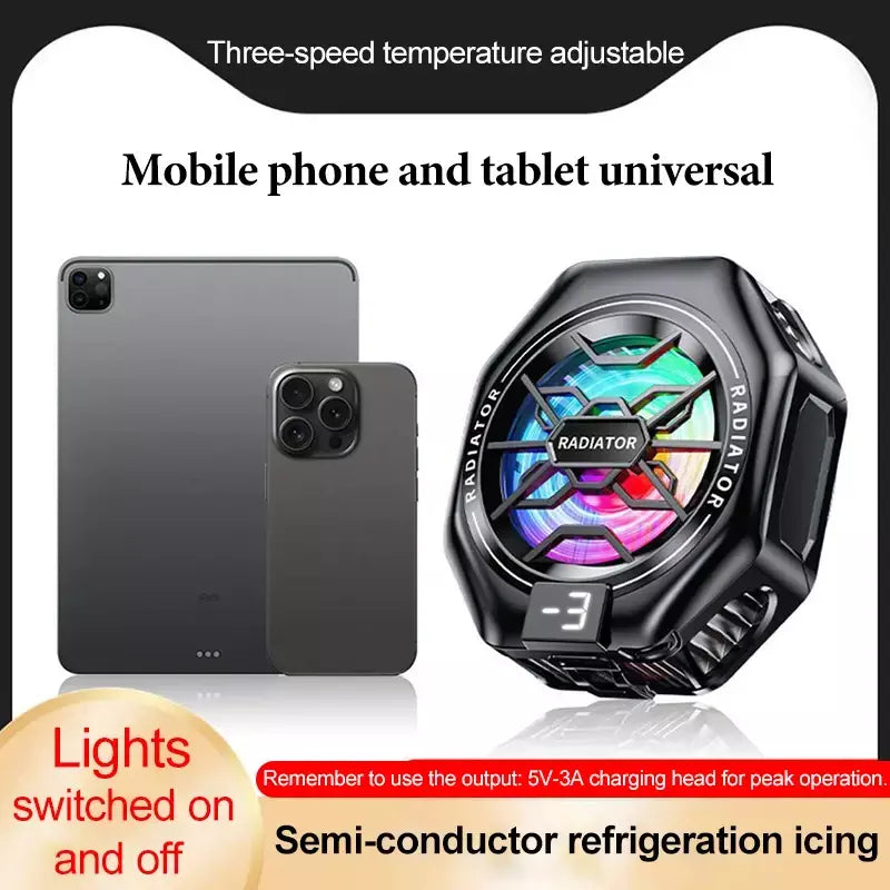 Refrigerador de tubarão preto para telefone celular ventilador de refrigeração móvel jogos ventilador de refrigeração para acessórios do telefone refrigerador telefone jogos portátil