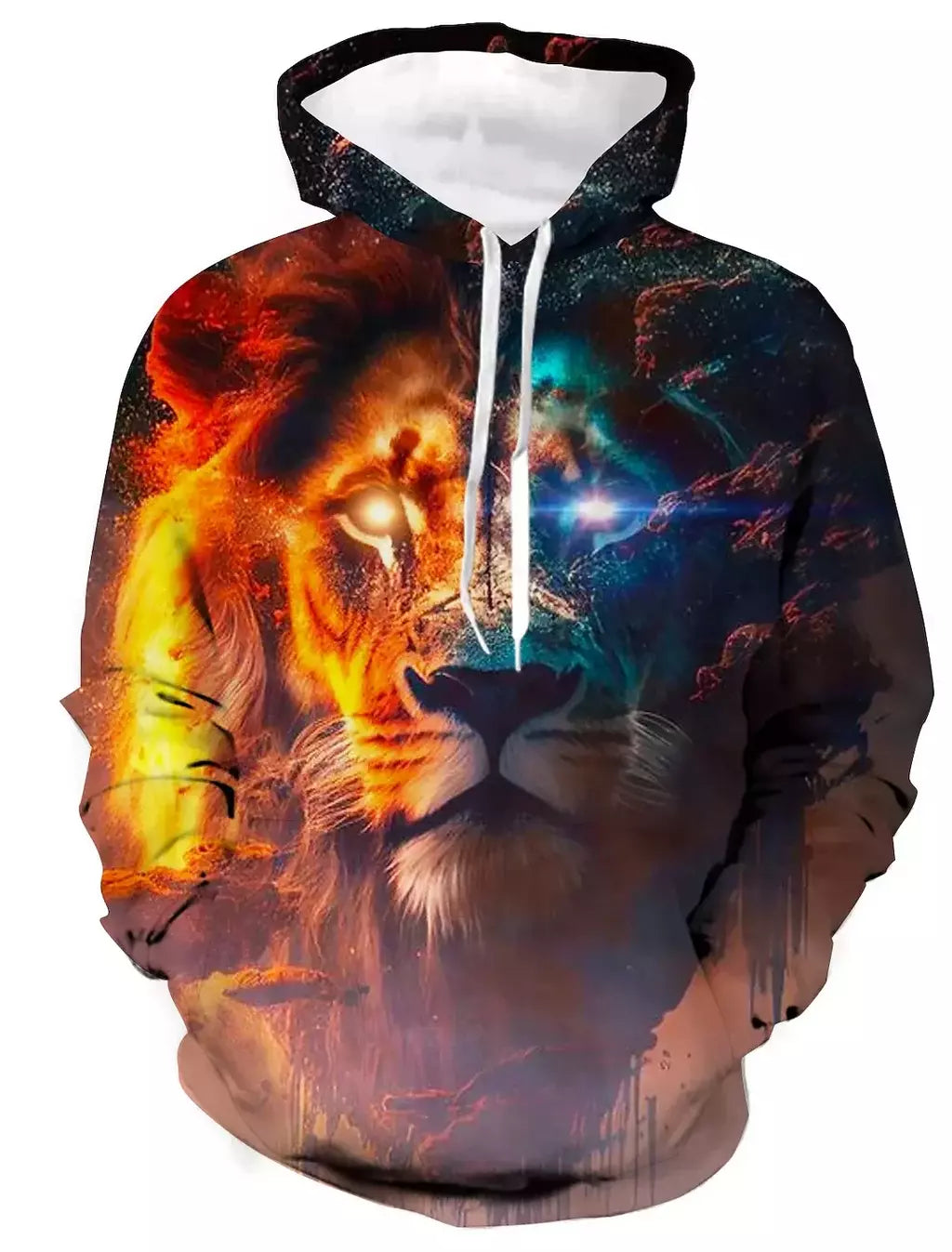 Capuz de manga comprida masculino, moletom com capuz, impressão 3D, bolso frontal, streetwear, moda primavera, novo