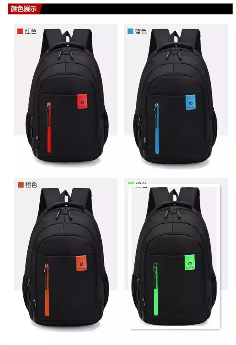 Mochila Oxford Business impermeável para homens e mulheres, bolsa para computador, mochila de viagem casual, mochila escolar luminosa, nova