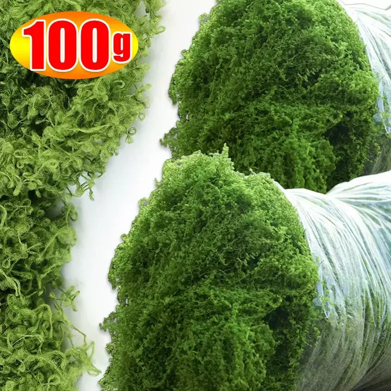 30/100g plantas verdes artificiais vida eterna musgo gramado mini paisagismo casa jardim decoração da sala grama falsa diy artesanato presentes