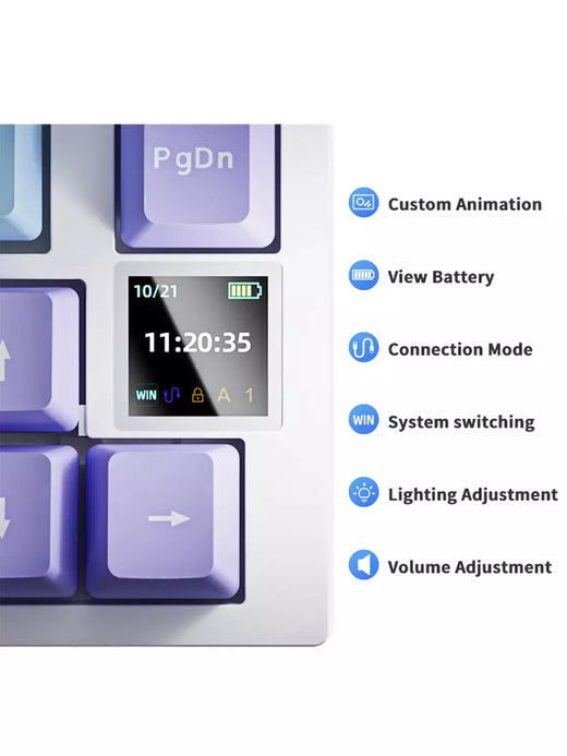 Ajazz AK820/AK820Pro teclado mecânico para jogos Bluetooth 5.1/sem fio/com fio c teclado personalizado com botão selado de troca de calor