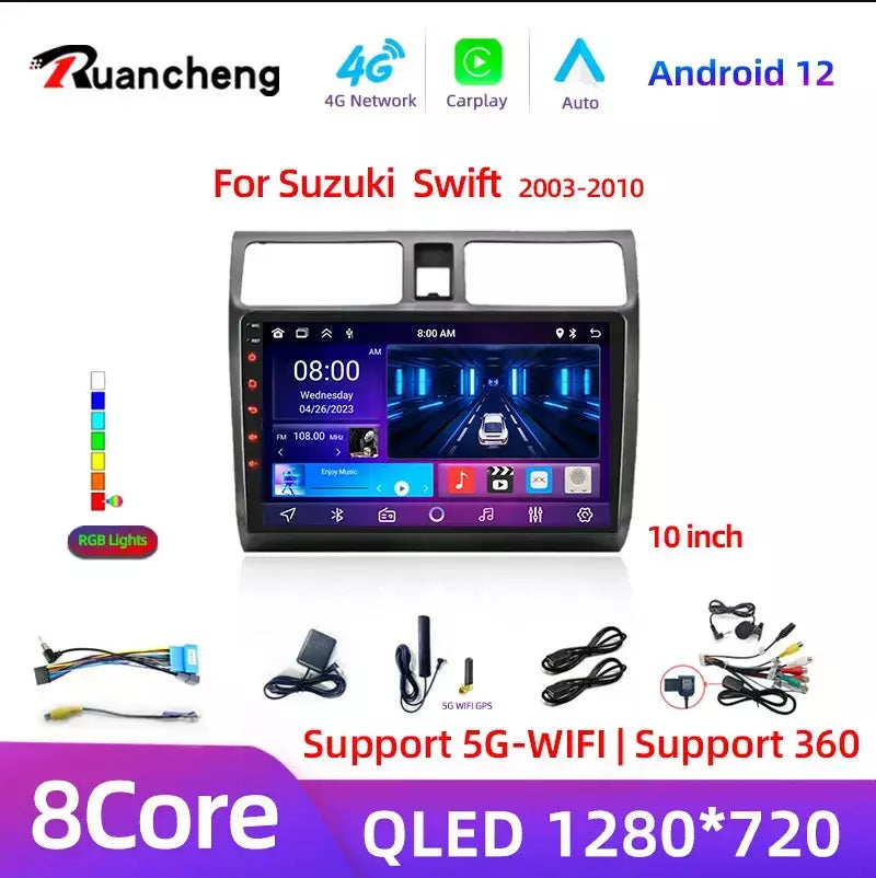 2din android 13 rádio do carro para suzuki swift 2003 - 2006 2007 2008 2009 2010 reprodutor multimídia carplay estéreo gps dvd unidade principal