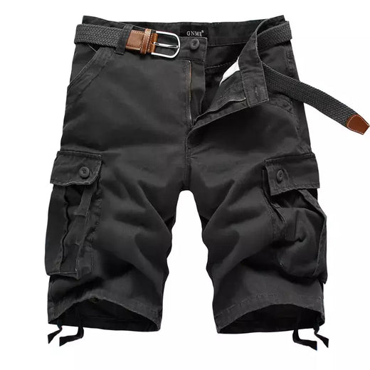 Shorts de praia xadrez casual masculino, calça curta militar, bermuda masculina, macacão de carga, sem cinto, moda, verão, 2024