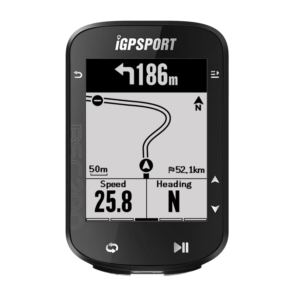 IGPSPORT-BSC200 Computador de bicicleta GPS, odômetro ciclismo, velocímetro sem fio, navegação por rota, ANT Plus, Bluetooth 5.0, acessórios