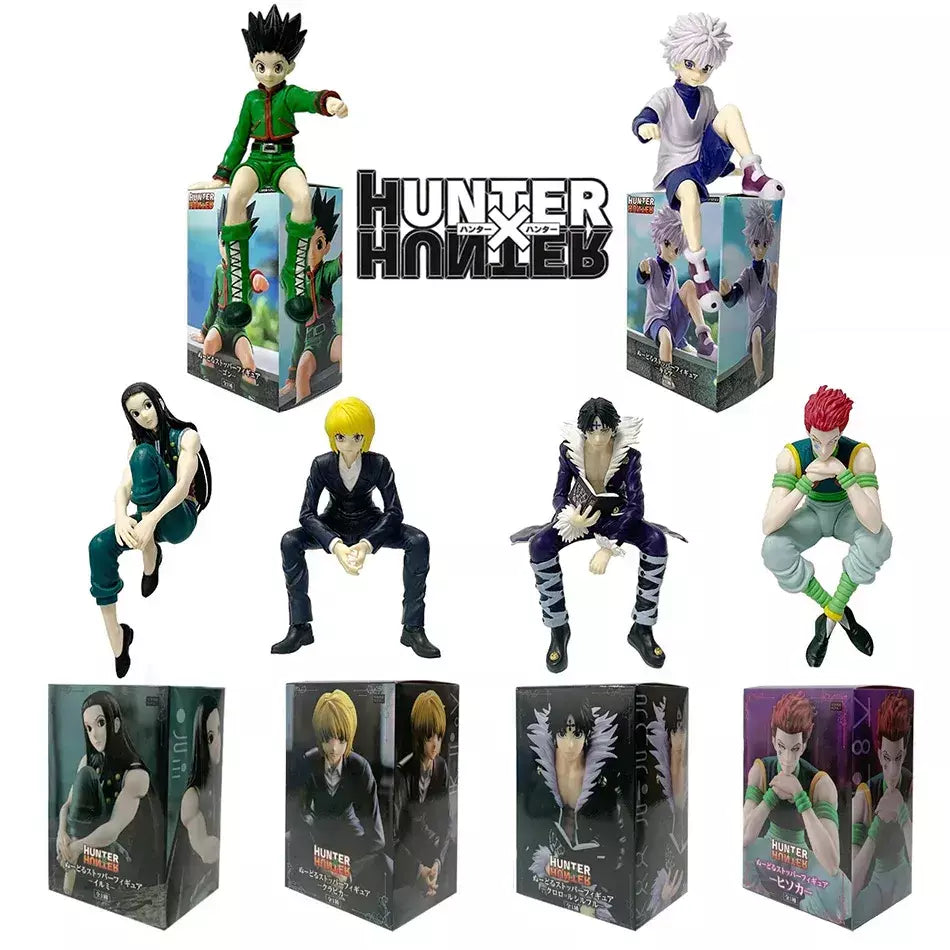 14cm caçador × caçador anime figura troupe fantasma hisoka figura de ação macarrão rolha decoração do quarto macarrão rolha pvc modelo brinquedos