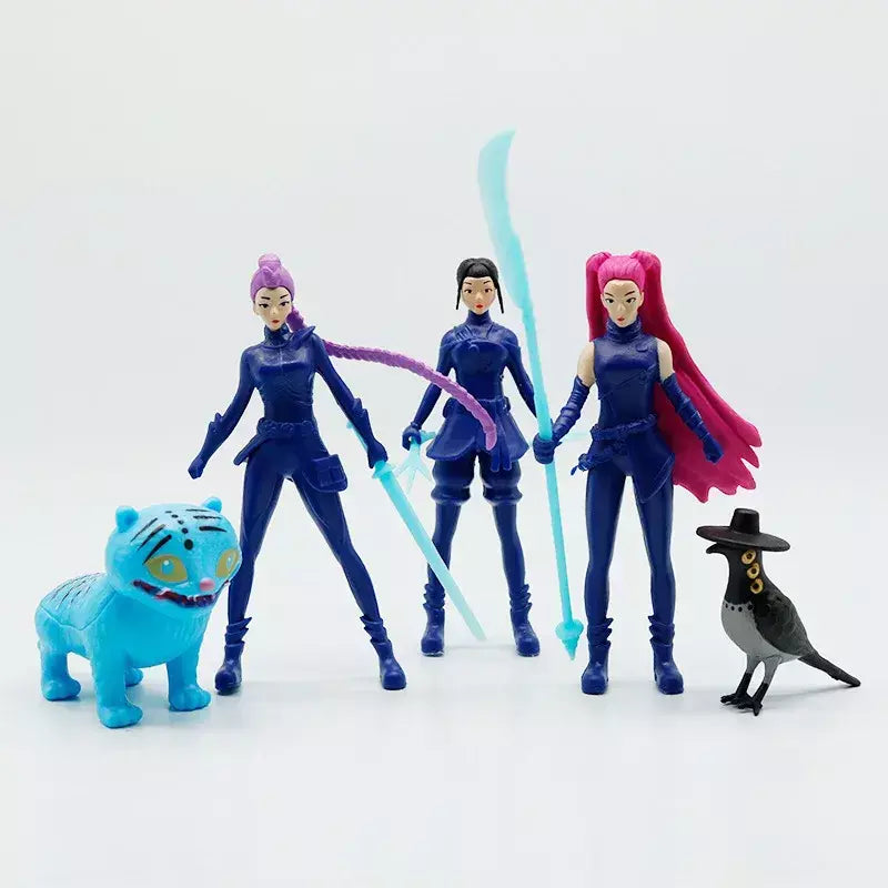 2025 anime kpop caçadores de demônios figura rumi mira zoey derpys tigre estatueta brinquedo bonito decoração mesa estátuas ornamento presentes do miúdo
