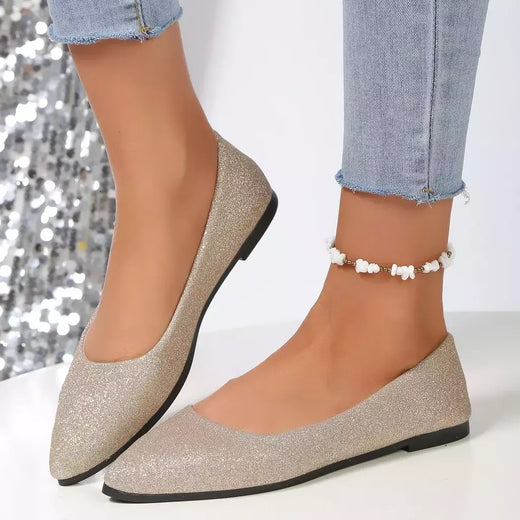 Mocassins deslizantes respiráveis para mulheres, sapatilhas rasas, fundo macio, sapatos de barco com dedo apontado, tamanho grande, 43, moda verão, 2024