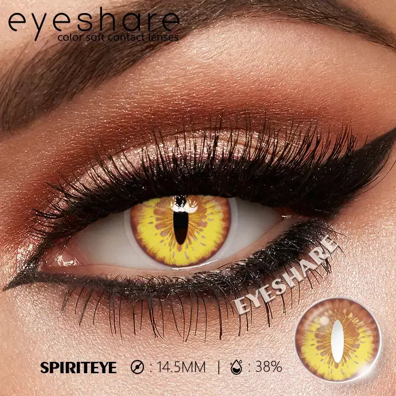 Eyeshare 1 par cosplay lentes de contato coloridas brancas lentes de contato vermelhas anime lentes de olho preto halloween beleza maquiagem lentes