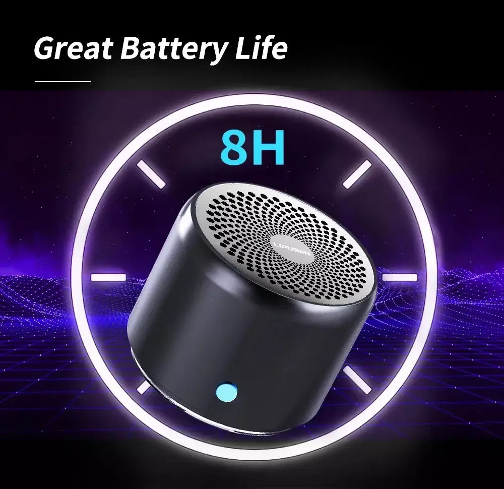 Lipusen A106Pro Alto-falante Bluetooth sem fio portátil, radiador passivo de som de graves aprimorado, alto-falante à prova d'água IPX7 com estojo de transporte