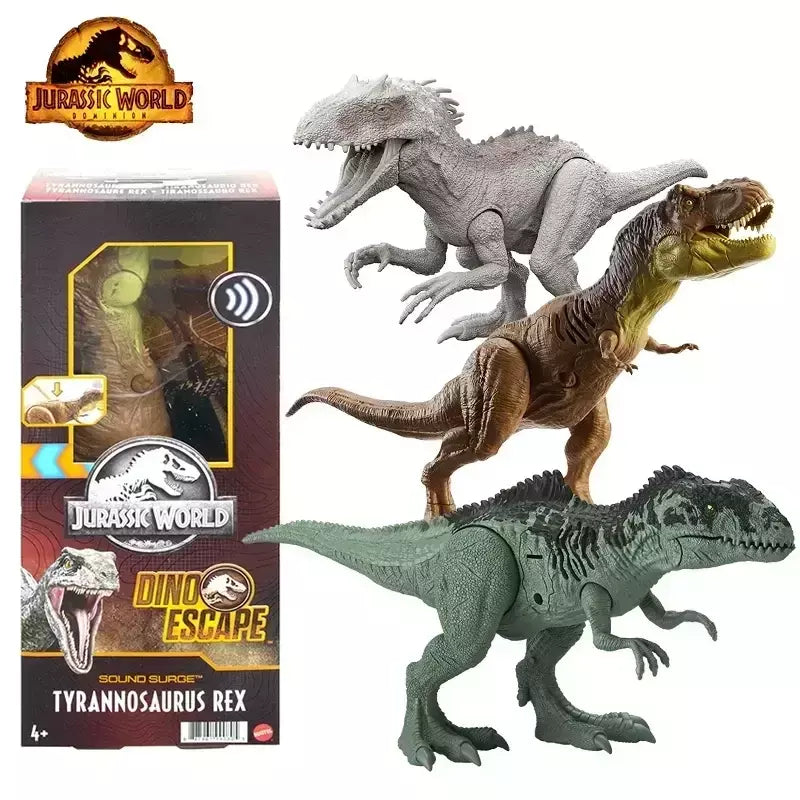 Figura de ação jurássica do dinossauro do mundo para crianças, brinquedos originais para meninos, Tiranossauro Rex, Tiranossauro Rex, Giganotossauro, Figura Anime
