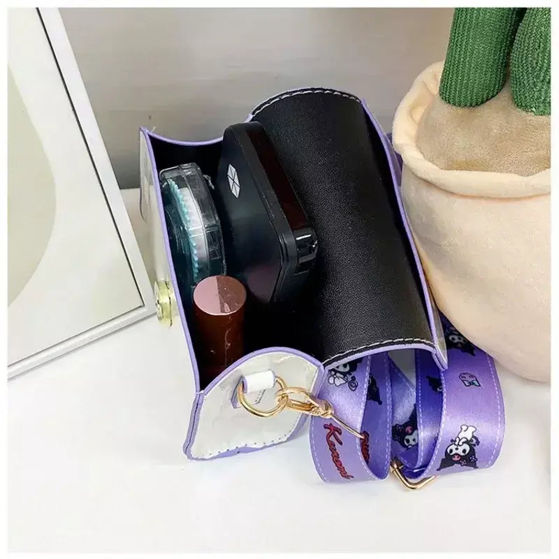 Anime bonito kuromi ponto crossbody sacos meninas mulheres marca de luxo saco alta qualidade mini designer sacos presentes
