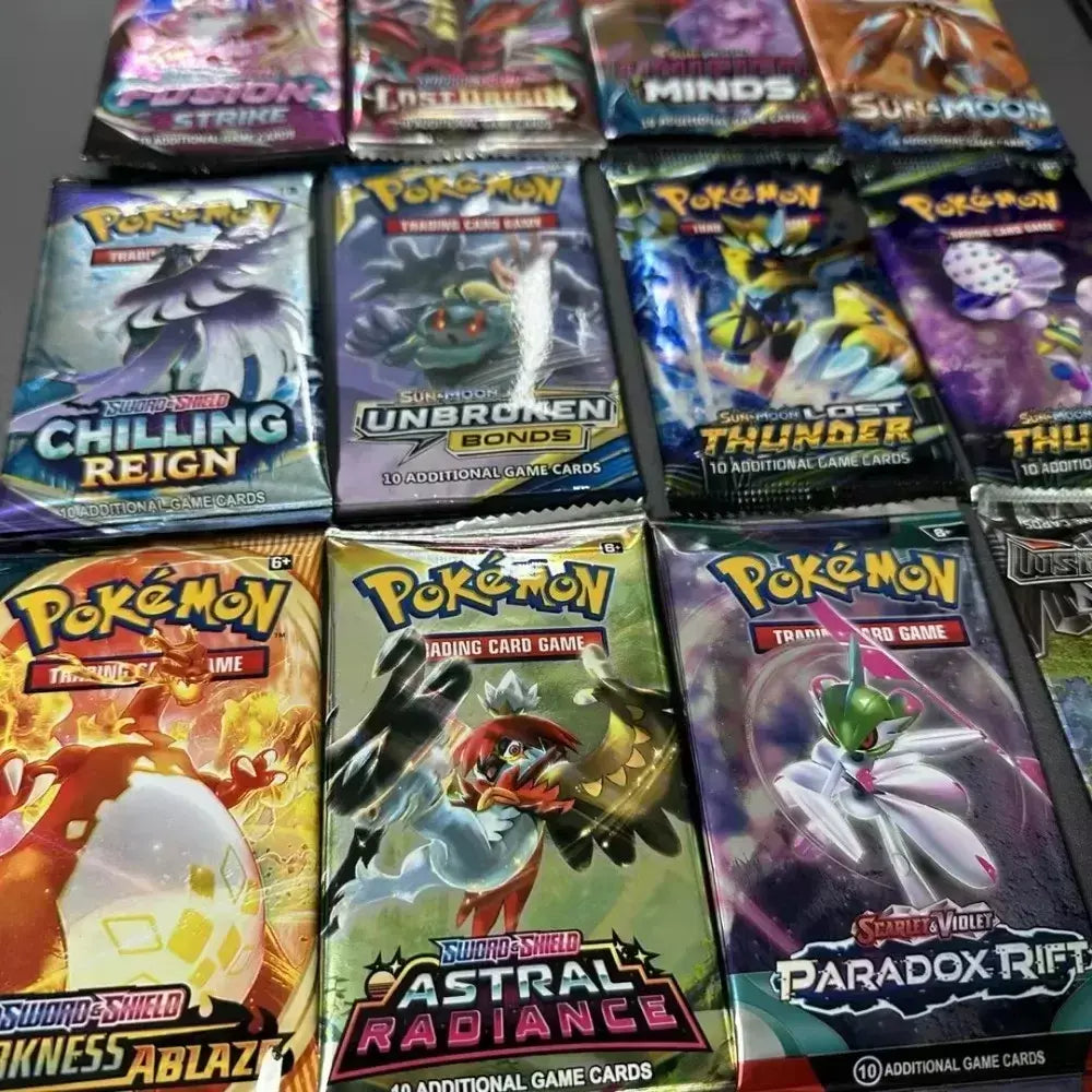 Novo 36/40 pçs caixa pokemon cartão escarlate & violeta evoluções prismáticas inglês impulsionador batalha carte negociação cartões de coleção presentes