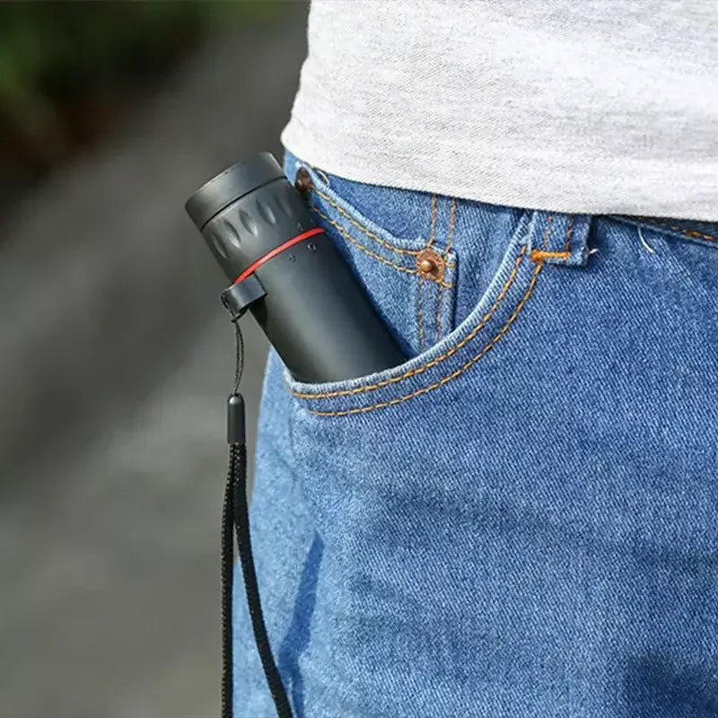 Telescópio monocular hd 2000x24, mini telescópio portátil para celular com suporte para acampamento ao ar livre, caça, observação de pássaros