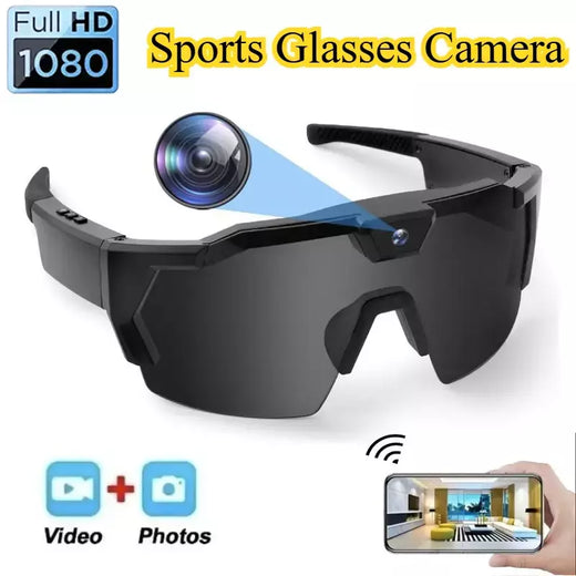 Novos óculos de vídeo hd câmera de ação óculos de sol inteligentes óculos esportivos ao ar livre bicicleta motocicleta motorista gravador caminhada cam